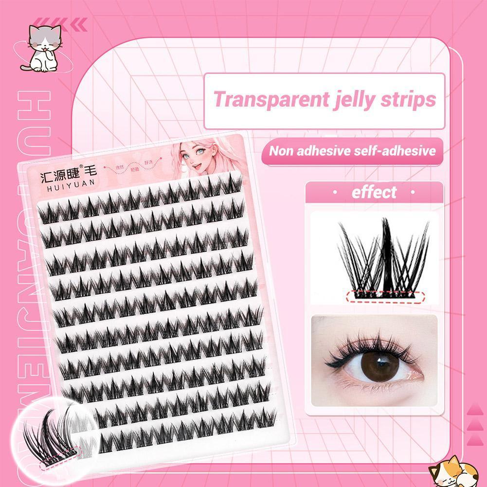 10/6 แถวมังงะ Lash Clusters ธรรมชาติ Wispy 3d Mink คอสเพลย์ขนตา K3s1