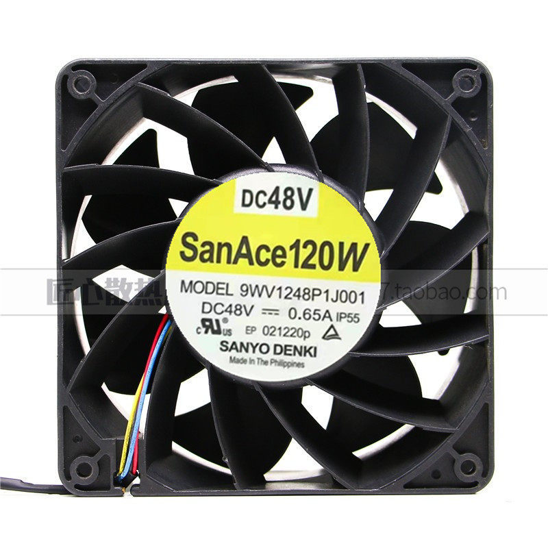 [Radiator] Original Sanyo 9WV1248P1J001/J1D003 12038 48V 0.65A พัดลมระบายความร้อนกันน้ํา 12CM