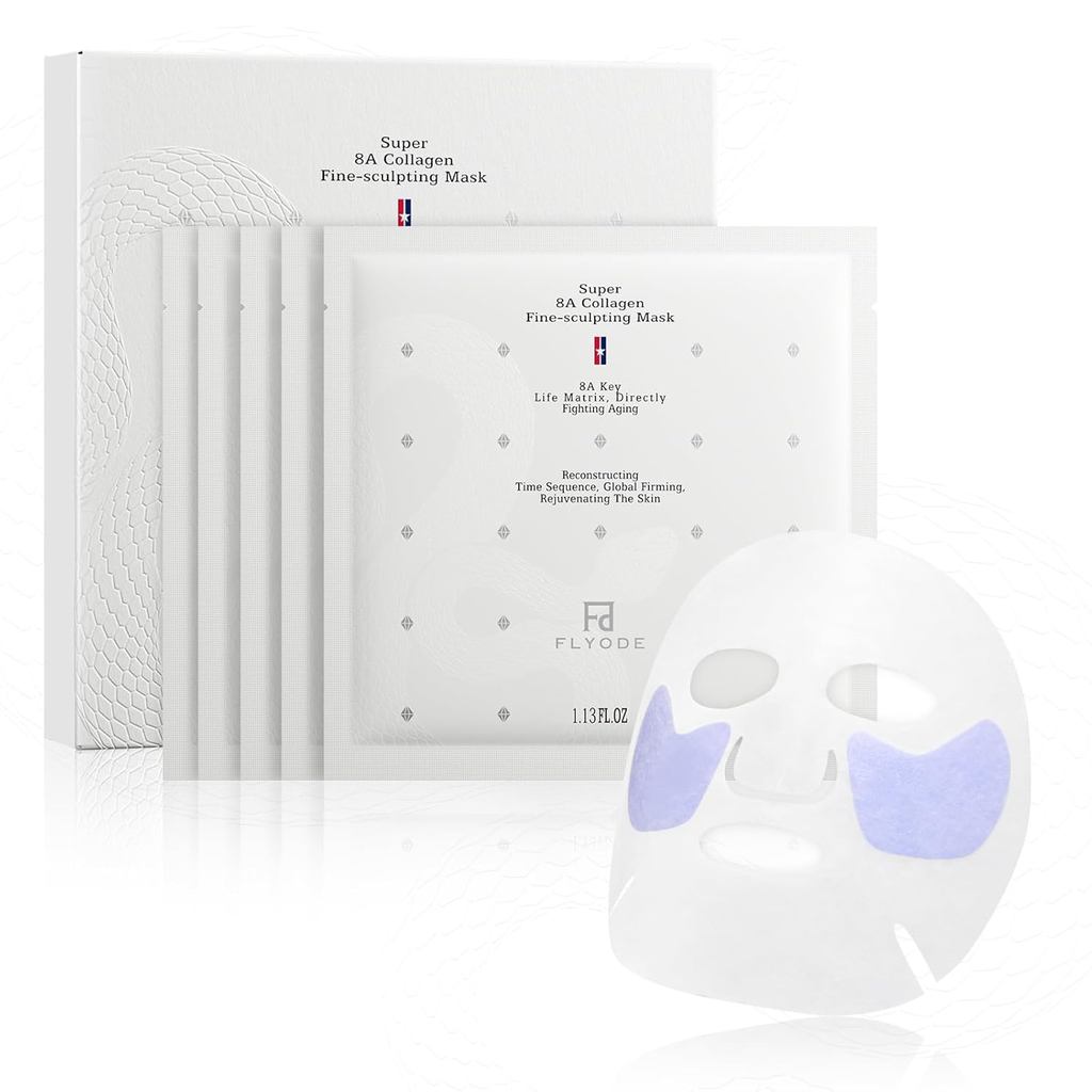 FLYODE Syn-Ake 2-in-1 Eye & Face Masks Skincare, มาส์กหน้าคอลลาเจน 100nm สําหรับปรับปรุงคอนทัวร์แก้ม