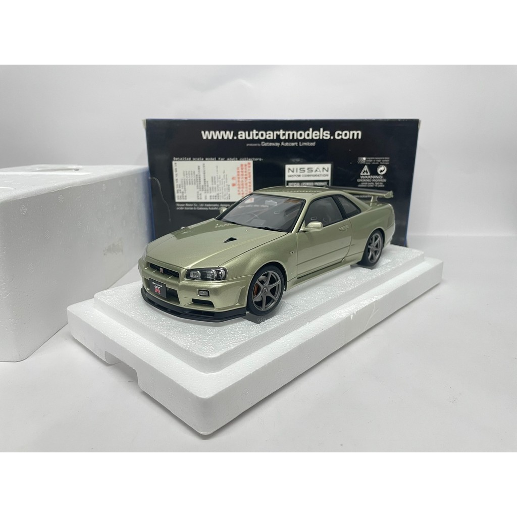 Autoart 1/18 Nissan Nissan R34V-Spec New Taipei Gold Original Bag สินค้าใหม่ ซื้อแล้วเสมอในกล่อง No 