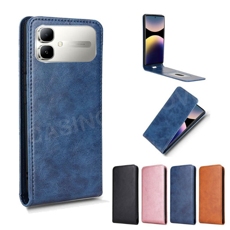 ปลอกสําหรับ Infinix Smart 20 10 Plus 5G 4G 2026 Flip Vertical Case Flip Up และ Down Leather Phone Ca