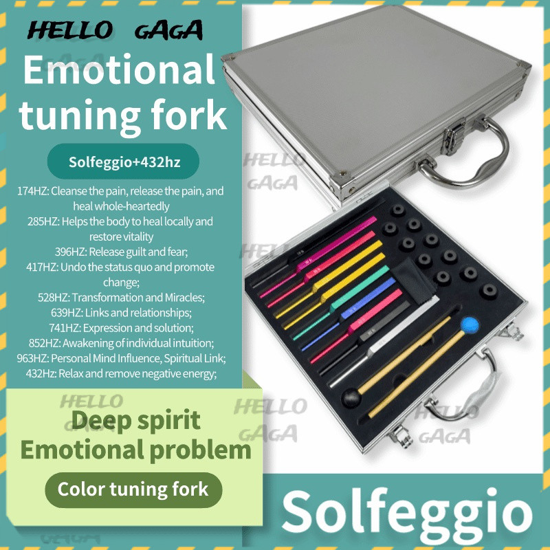 Tuning fork🔔ส้อมจูนเสียง🔔 Solfeggio ชุดส้อมจูนเสียง อลูมิเนียมอัลลอย 432HZ 174HZ 528HZ 963HZ 432HZ 1