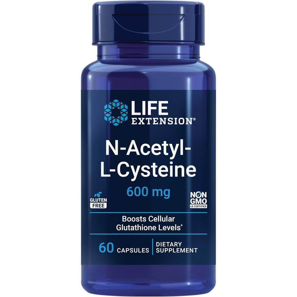 Life Extension N-Acetyl-L-Cysteine (NAC), Immune Response, Response, สุขภาพทางเดิน, NAC 600 มก., สาร