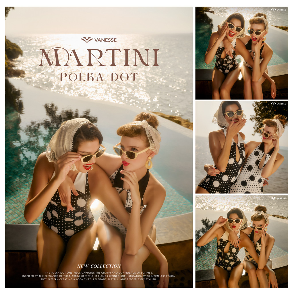 VNS MARTINI - POLKA DOT ONE-PIECE ชุดว่ายน้ำ รหัส : 029124