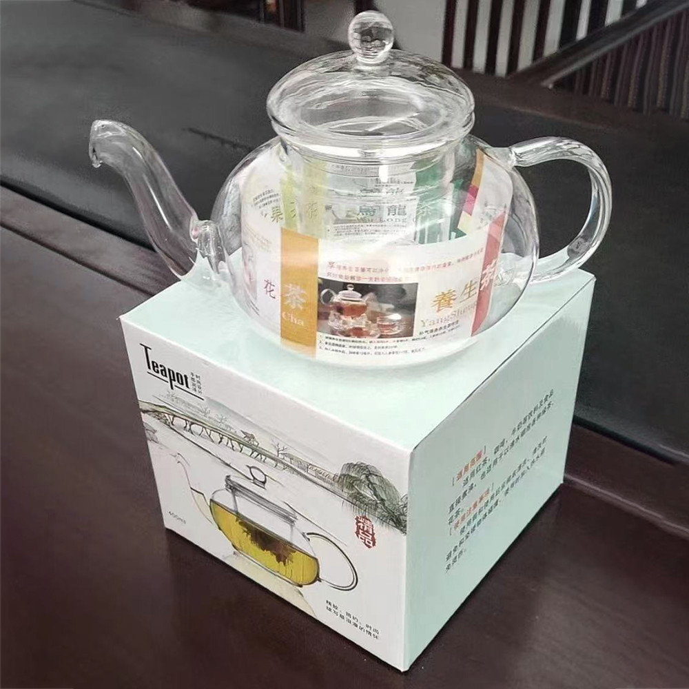 กาน้ําชาแก้วทนความร้อน Clear Japaness สไตล์หม้อชาพร้อม Infuser สําหรับดอกไม้จีน Puer ชาแบบพกพากาต้มน้ําชา – โปรปัง