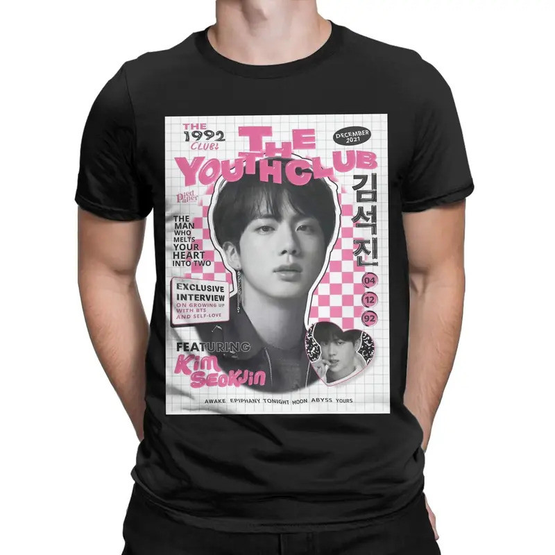 เสื้อยืดพิมพ์ลาย Jin Run seokjin EP Tour คอนเสิร์ต Kpop สำหรับผู้ชายและผู้หญิง ผ้าฝ้าย 100% เสื้อผ้า