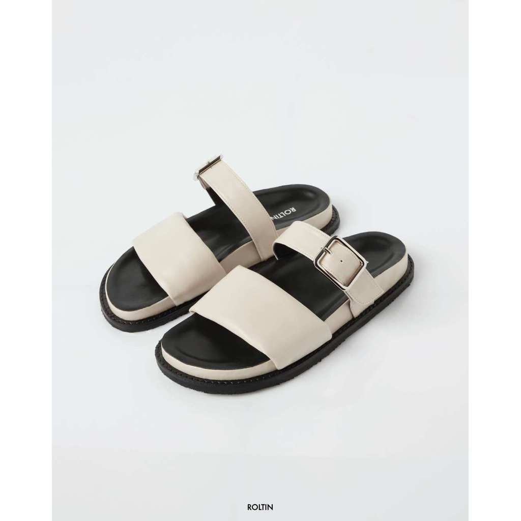 ROLTIN - Rika sandals รองเท้าแตะบัคเคิล หนังนุ่มนิ่ม สูง 3 cm (สินค้าพร้อมส่ง)
