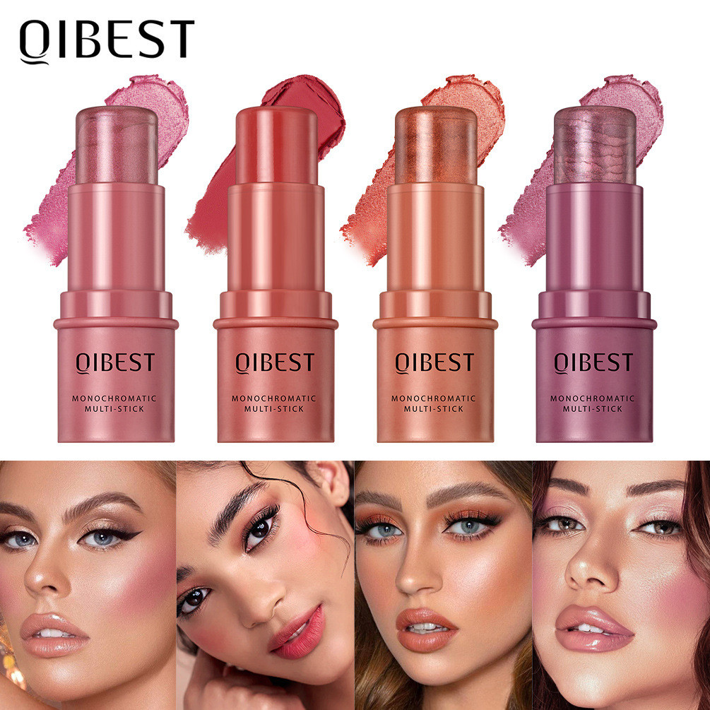 QIBEST Multifunctional Makeup Stick Eye Eyeshadow Highlight Pearlescent Blush Stick