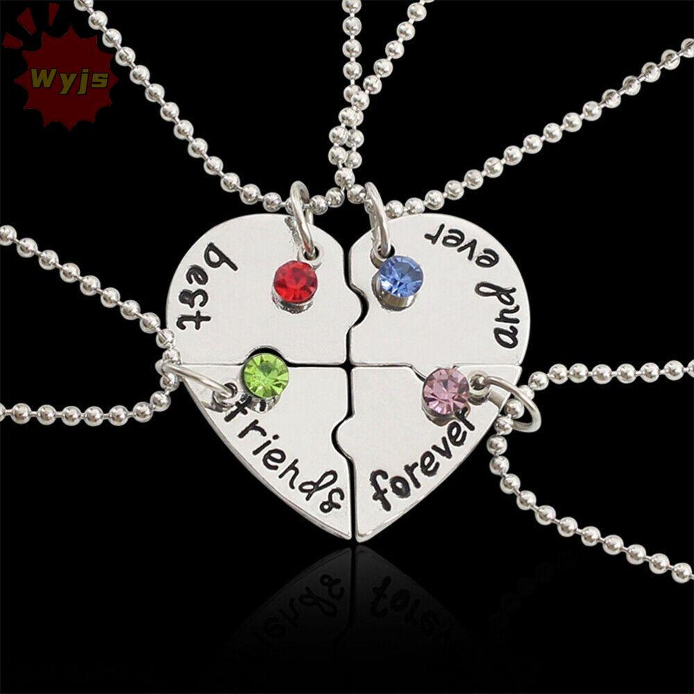 WYJS 4 Bff Friend Love Necklace Nice Gift Womens Necklace