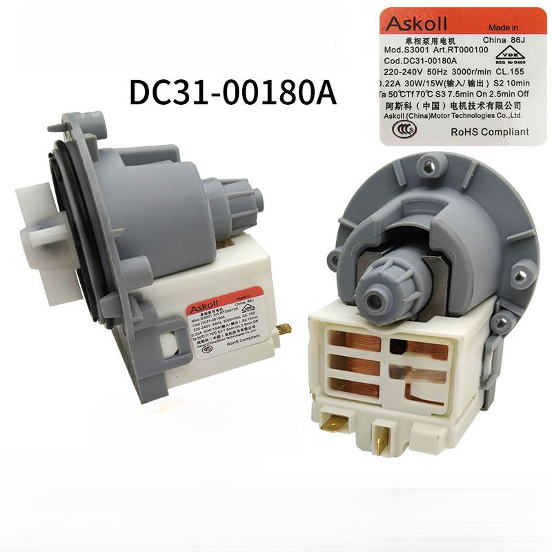 ปั๊มระบายน้ำ Samsung ฝาหน้า Askoll DC31-00180A / 30008D / 00181A/E มอเตอร์