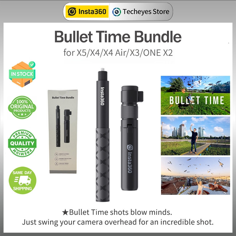 Insta360 Bullet Time Bundle ที่มองไม่เห็น Selfie Stick Handle พับขาตั้งกล้องสําหรับ X4X3one X2one RS/Insta360 X5