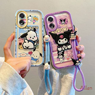เคส oppo a78 5G / a58 5G กรณี TPU 2026 ใหม่ Kawaii ซิลิโคนนุ่มคลุมทั้งหมดกันกระแทก, Lanyard Anti-Loss เคสโทรศัพท์ BSJGS