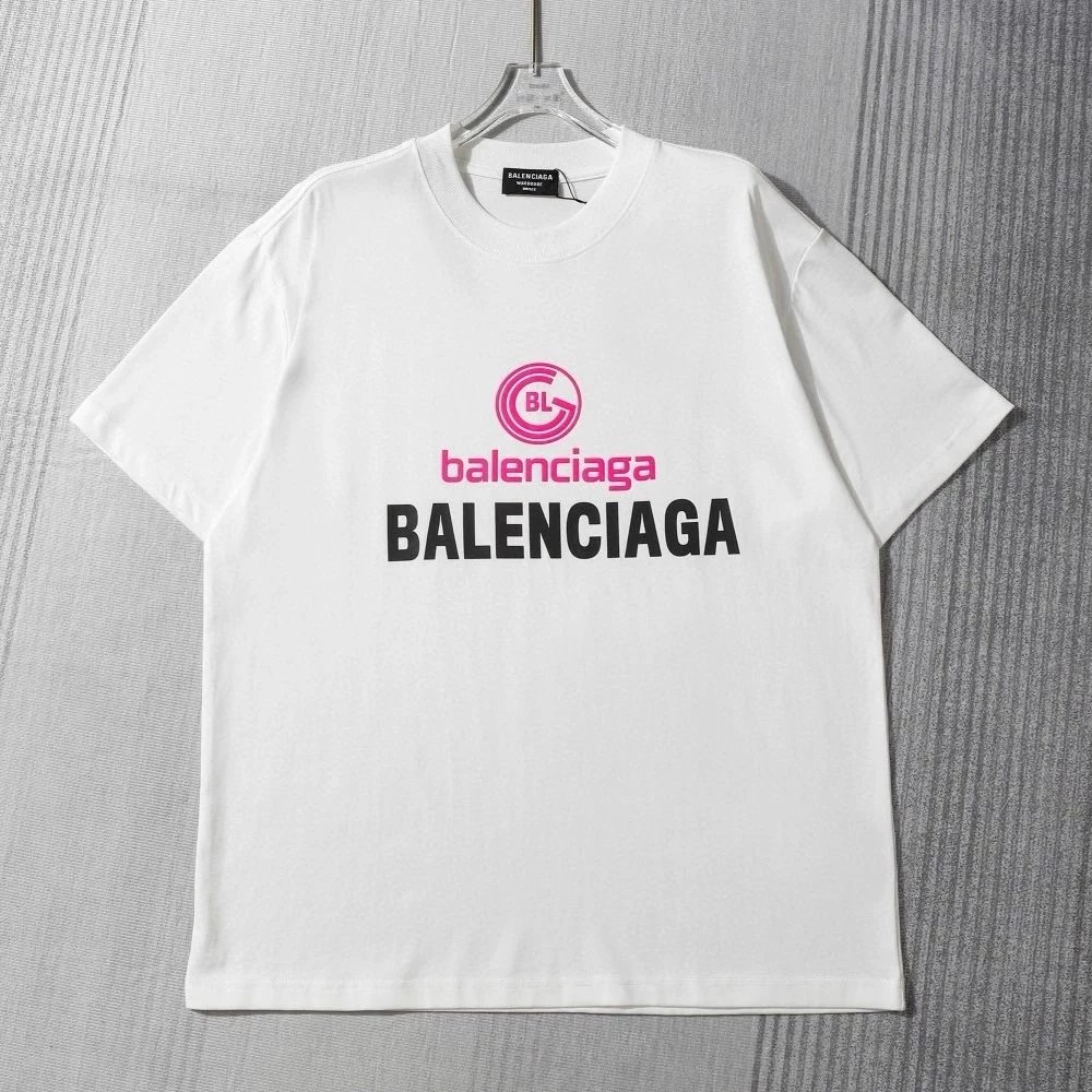 Bale * nca * ga เสื้อยืดครึ่งแขน tee Counter ที่ไม่ซ้ํากันแขนสั้นเสื้อยืดผู้ชายผู้หญิง 2024 ฤดูร้อนส
