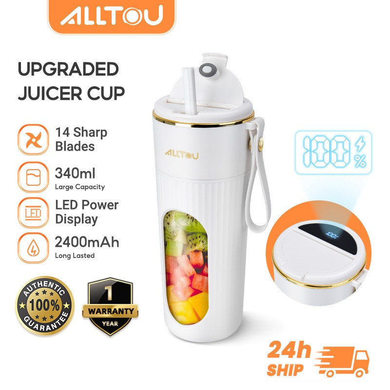 ALLTOU Wireless & Portable Electric Juicer Type-C ชาร์จคั้นน้ําผลไม้ถ้วยน้ําผลไม้ (350ml)