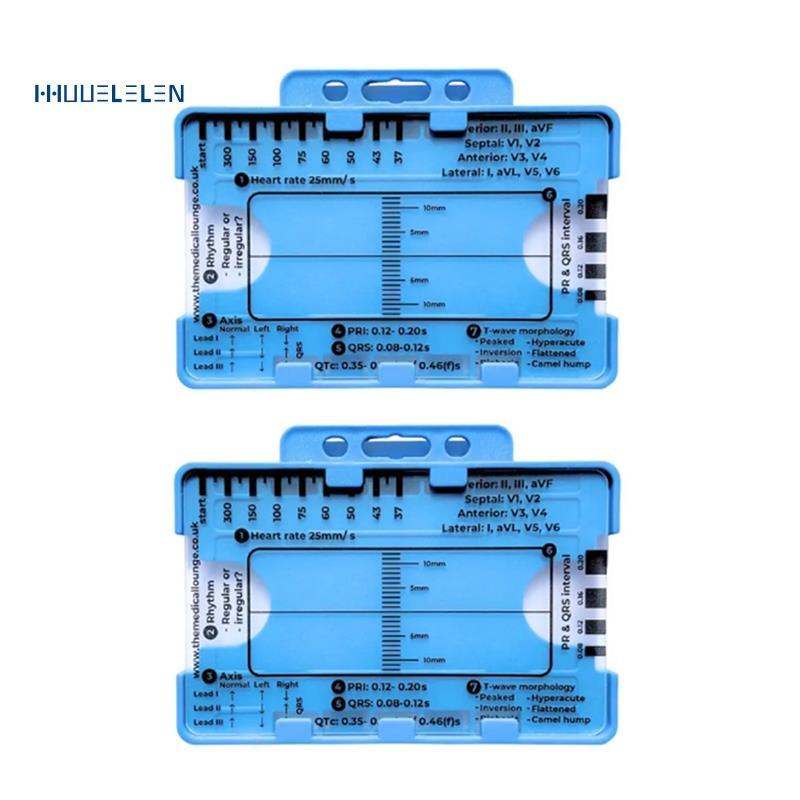[Promete H]2PCS ECG 7 Step Ruler ECG 7 Step Ruler สําหรับ ECG 7 Step Ruler ไม้บรรทัด, เครื่องมือประเ