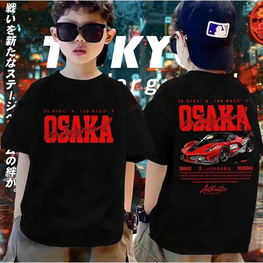 Yout-children ของเด็ก เสื้อเด็ก เสื้อคอกลม แขนสั้น cotton ใส่สบาย เด็ก 2-9 ขวบ สไตล์เกาหลี ‘cool car’ โคตรนุ่ม