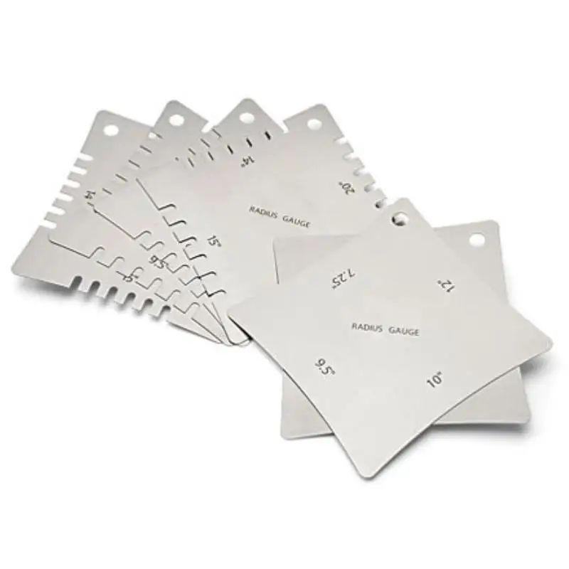 4PCS กีตาร์หยักรัศมีเครื่องวัดสําหรับวัด Fingerboard รัศมีกีตาร์คอ Fretboard ไม้บรรทัด