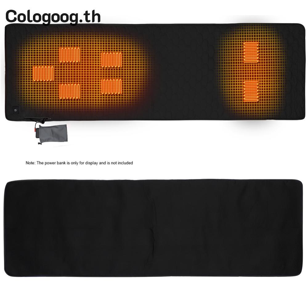 [colog-th] 7 Zones Winter Sleeping Pad 38 ถึง 65℃ 3 เกียร์ฉนวนกันความร้อนเสื่ออุ่น ยูเอสบี ขับเคลื่อ