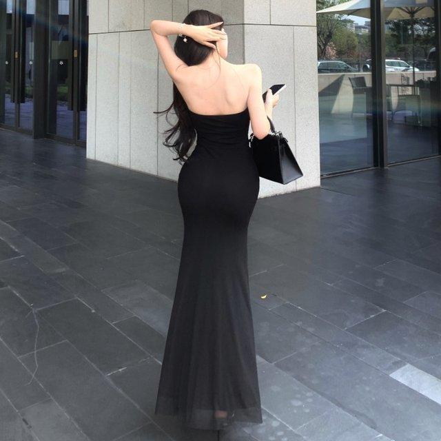 เบาะหญิงแฟชั่นลูกสาวผ้ากอซยาวยกเต้านมรู้สึกปลาค็อดเย็บสไตล์ดอกตูมฤดูร้อนสไตล์ใหม่สลิมฟิตผ้าไหมตาข่าย