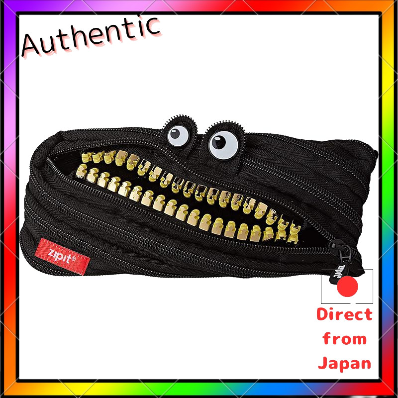zipit Grills Monster Pencil Case Pouch Mr. Bell Black