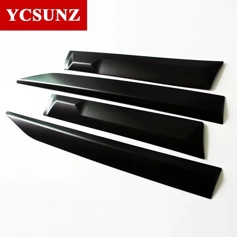ABS ฉีดสีดําด้านข้าง Molding Body Kit Trim สําหรับ Toyota Fortuner Hilux Sw4 2016 2017 2018 2019 รถอ