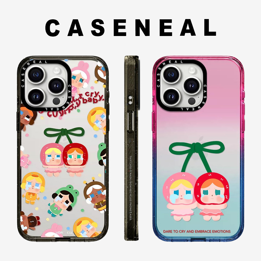 Drop proof โปร่งใส CASENEAL เคสโทรศัพท์ใสสําหรับ iPhone 17ProMax 17pro 17 16promax 16 15promax 14promax 13promax น่ารัก CRYBABY เคสแข็งอะคริลิค iPhone 13 กรณีคุณภาพสูง