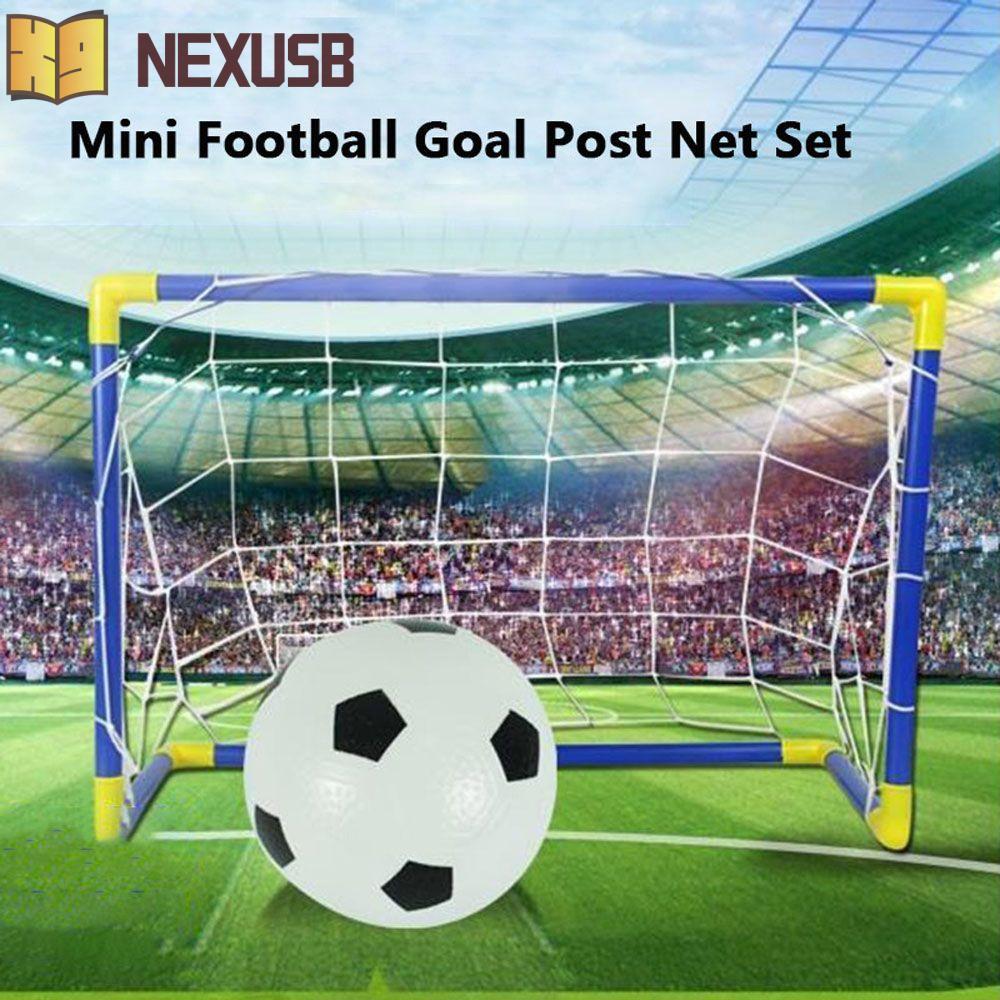 NEXUSBEAM Football Mini Indoor Toys Net Set with Pump Football Goal Post