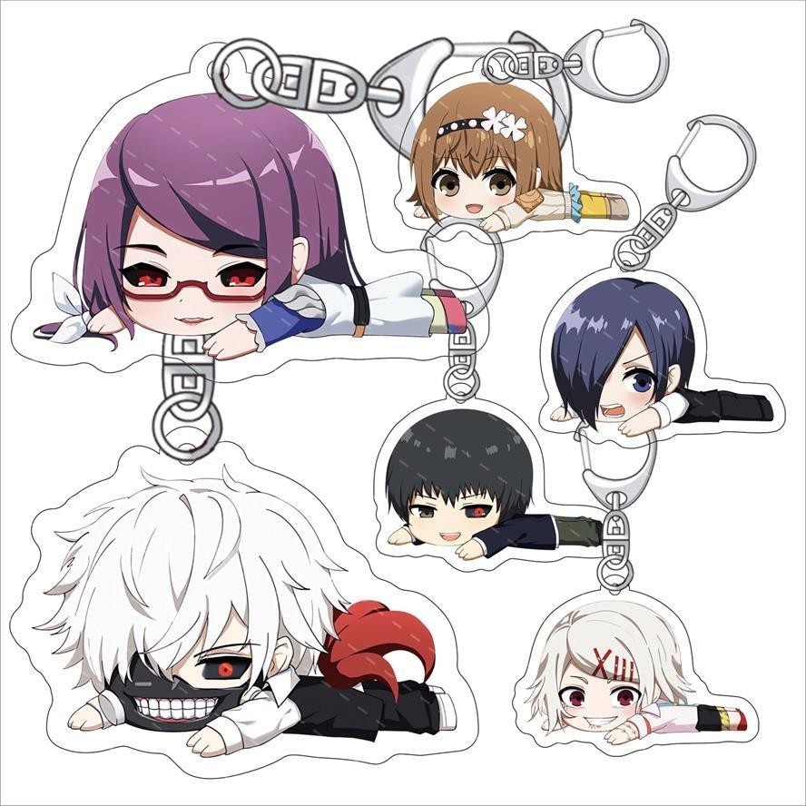 Tokyo Ghoul อะนิเมะ Tokyo Ghoul พวงกุญแจ Kaneki Ken Kirishima Touka Lishi จี้อะคริลิค