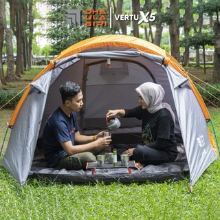 Dhaulagiri Tenda Camping VERTU X5 Kapasitas 5 - 6 Orang Double Layer - frame Alloy