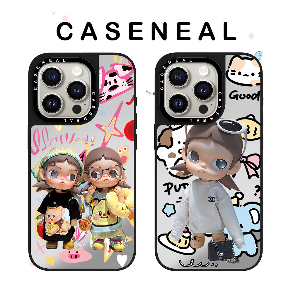 CASENEAL สาวน่ารักคุณภาพสูงกระจกเคสโทรศัพท์เหมาะสําหรับiPhone 17ProMax 17pro 17 air 16promax 16 15promax 15 14promax 13 13Promaxแฟชั่นAnti Drop Hard Case