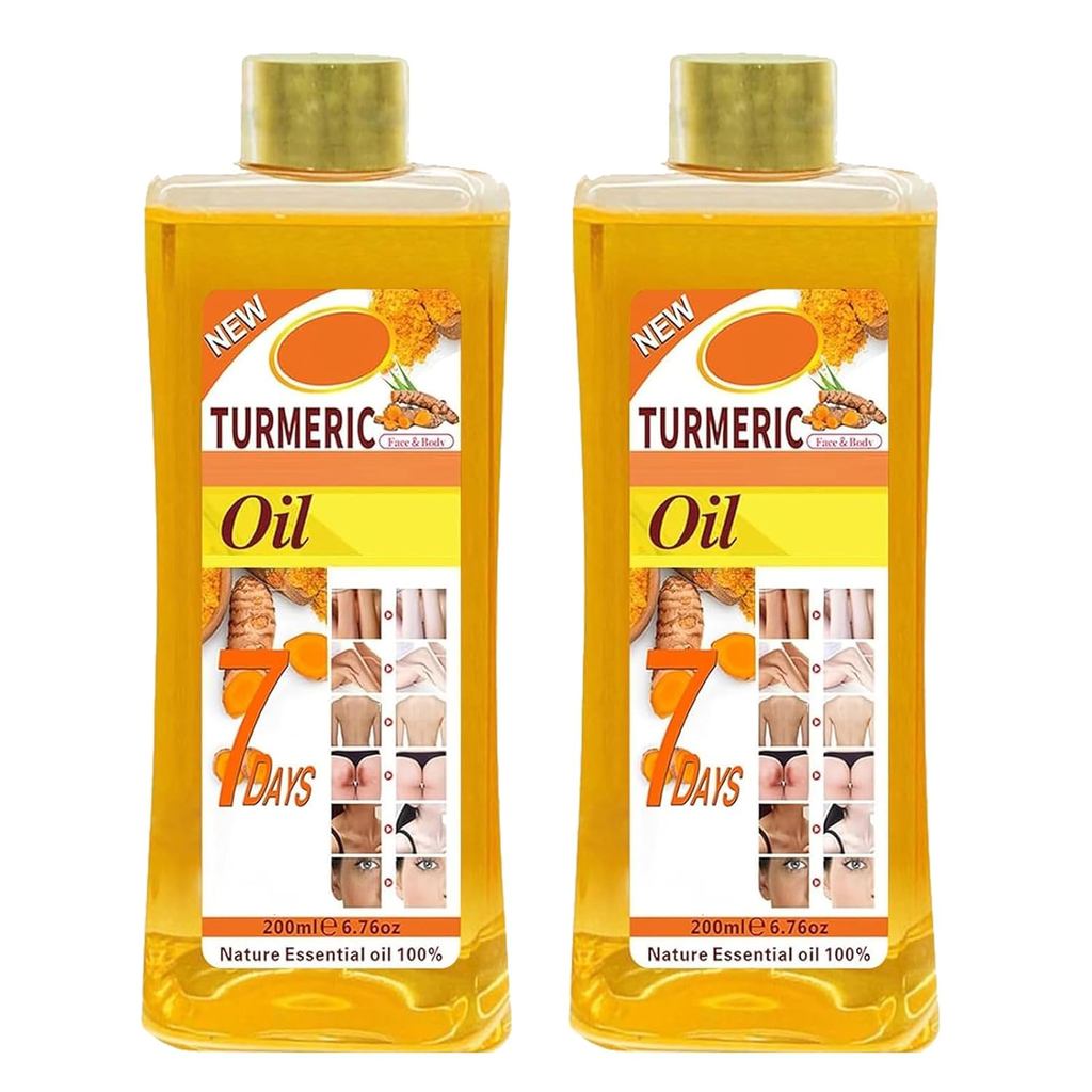 น้ํามันหอมระเหย 2 ชิ้น, น้ํามันขมิ้นนุ่ม 7 สําหรับผิวหน้าและผิวกาย - Natural Moisturizing Nourishing