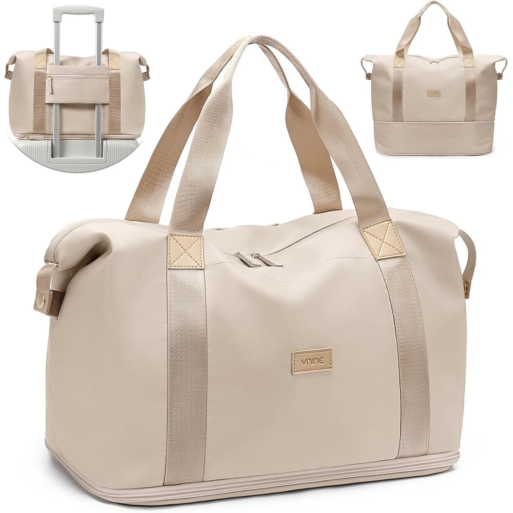 VNINE Travel Duffel กระเป๋าสําหรับผู้หญิงผู้ชายขยาย Duffel กระเป๋า Tote กระเป๋ากีฬาโรงพยาบาล Weekend