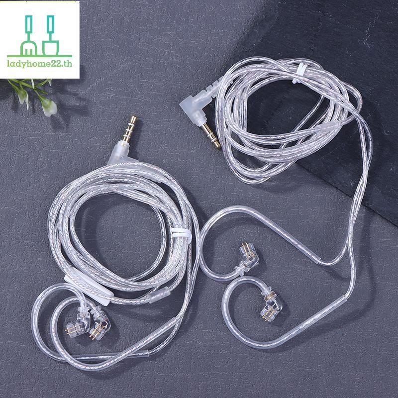 DOULLADY 3.5 มม.2PIN In Ear หูฟังแบบมีสาย KZ Silver Plated KZ หูฟังสายอัพเกรดพร้อมไมโครโฟน KZ หูฟังส