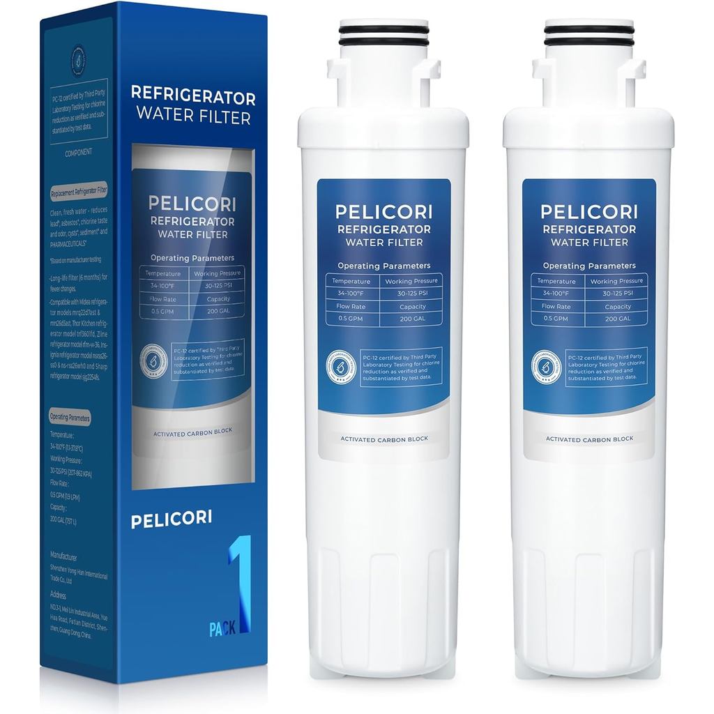 เครื่องกรองน้ํา MIWF6200 เข้ากันได้กับ Midea MRS26D5AST, MF-2008-R2, Sharp SJWF200, SJG2254FS, Thor 