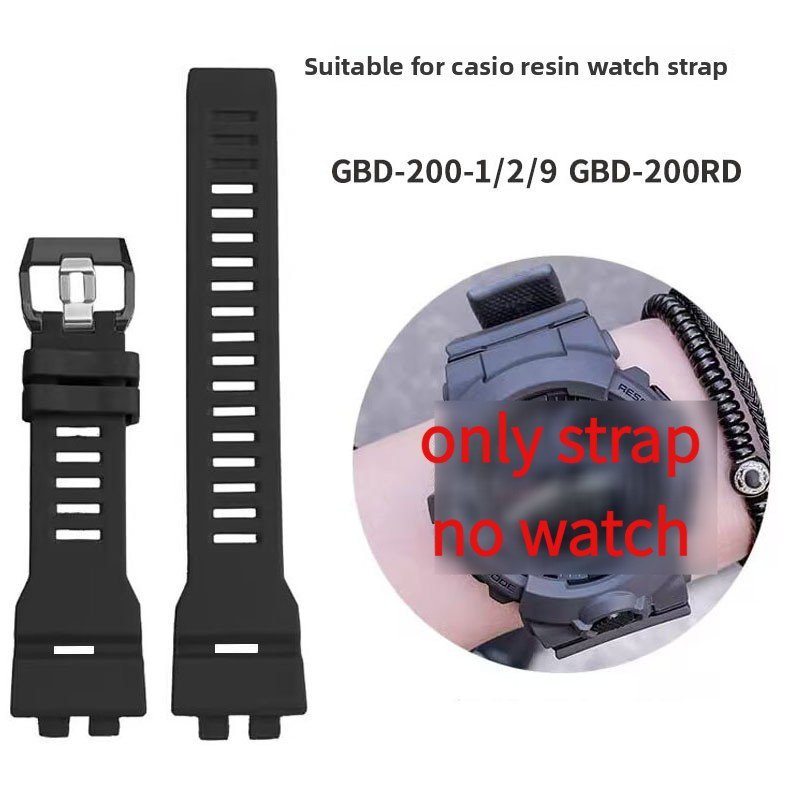 GBD200 สายนาฬิกาเรซินเปลี่ยนสําหรับ Casio GBD 200 1 2 9 200RD GBD200RD อุปกรณ์เสริม