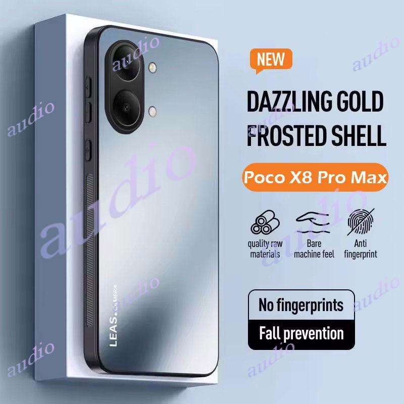 POCO X8 Pro Max 5GหรูหราAG Frostedเคสโทรศัพท์สําหรับPoco X8 Pro Max PocoX8Pro Max 5GโลหะFrosted Soft