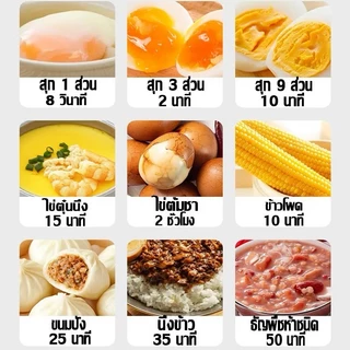 SANDE เครื่องต้มไข่มัลติฟังก์ชั่น มี 9 โหมด ตั้งค่าเวลาล่วงหน้าได้ 24 ชั่วโมง หน้าจอสัมผัส