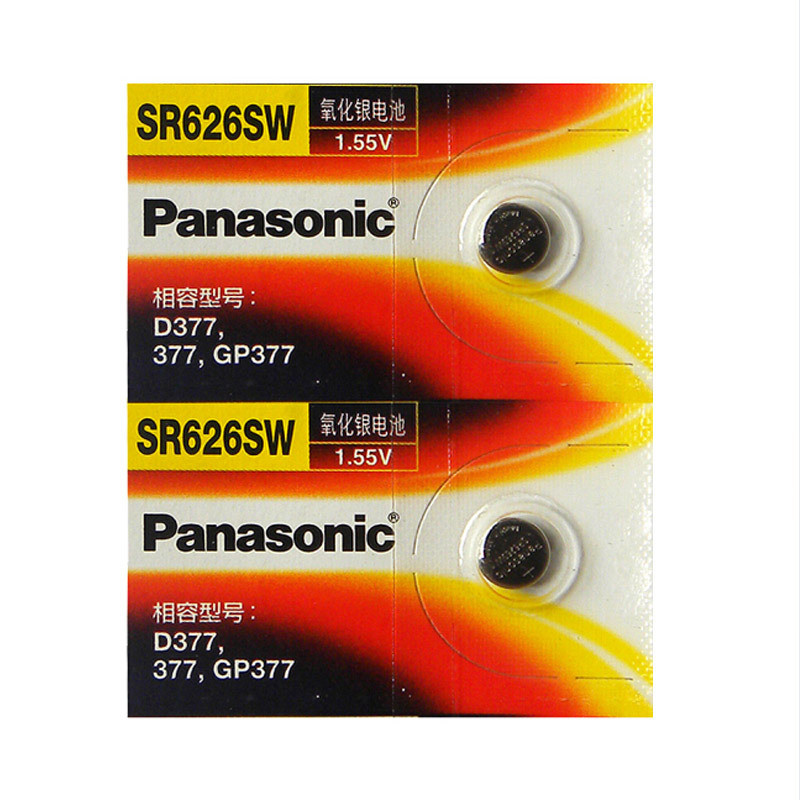 แบตเตอรี่ปุ่มนาฬิกา Panasonic ออกซิเดชันซิลเวอร์ นำเข้าจากญี่ปุ่น รุ่น SR626SW 377a 364 621 527 616