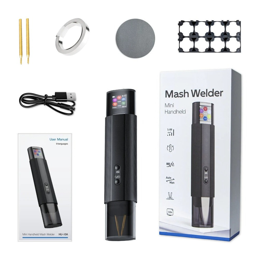 Docreate HU-10A Handheld Spot เครื่องเชื่อมหน้าจอ LCD ขนาด 1.3 นิ้ว Dual Mode 800A 3360W เครื่องมือเ