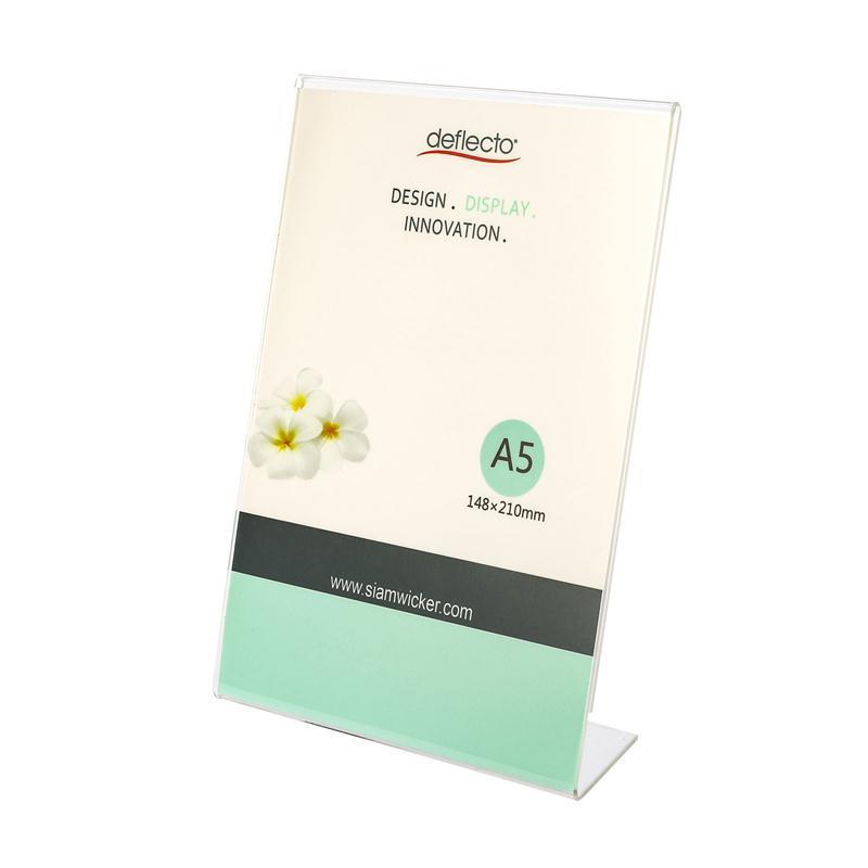 DEFLECT-O แท่นเสียบโบรชัวร์แนวตั้ง ขนาด A5 14.9x21.5 ซม. สีใส