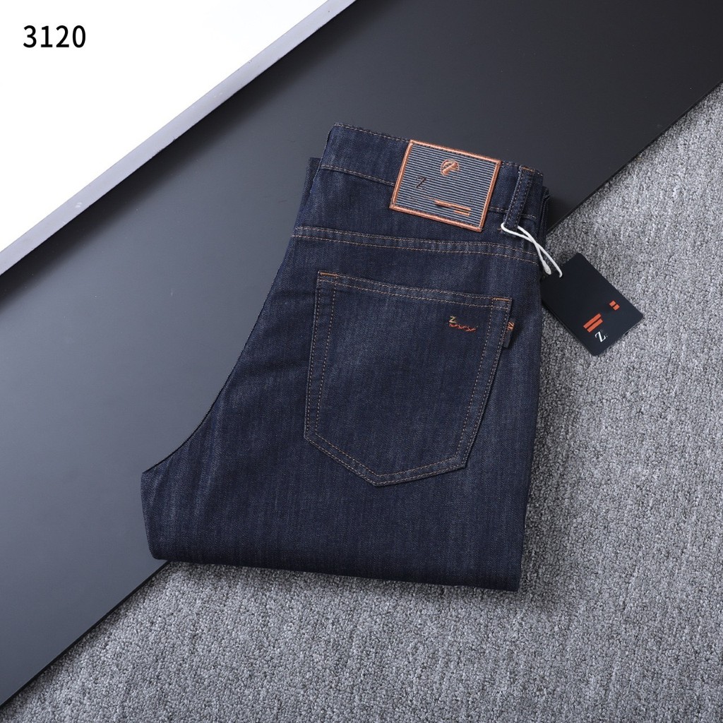 A59V Zegna New Spring/Summer Men's Washed Denim Jeans
