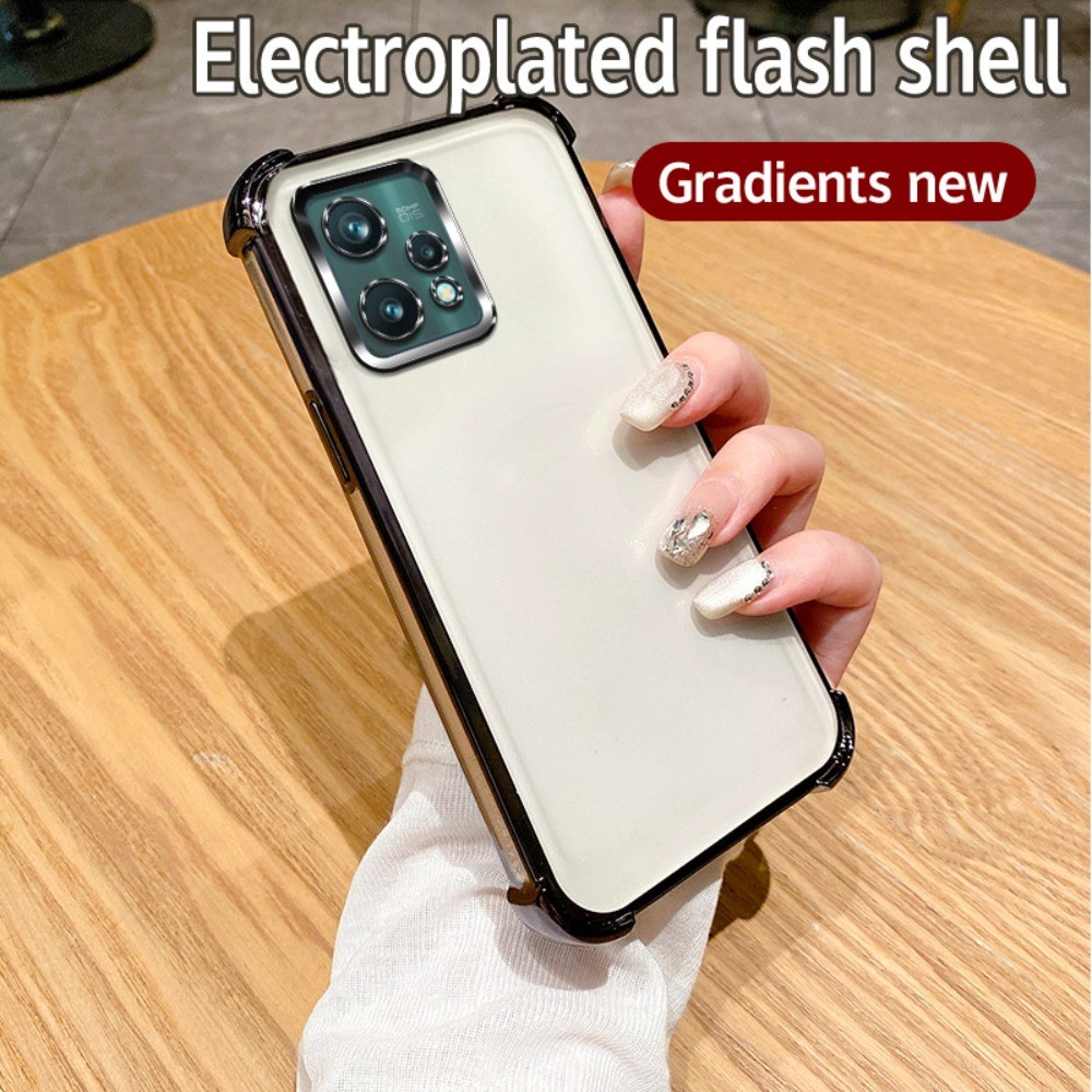 หรูหราชุบสําหรับRealme 9 4G RMX3521 Realme 9 Pro Plus RMX3392, RMX3393 กันกระแทกฝาครอบป้องกันกล้อง