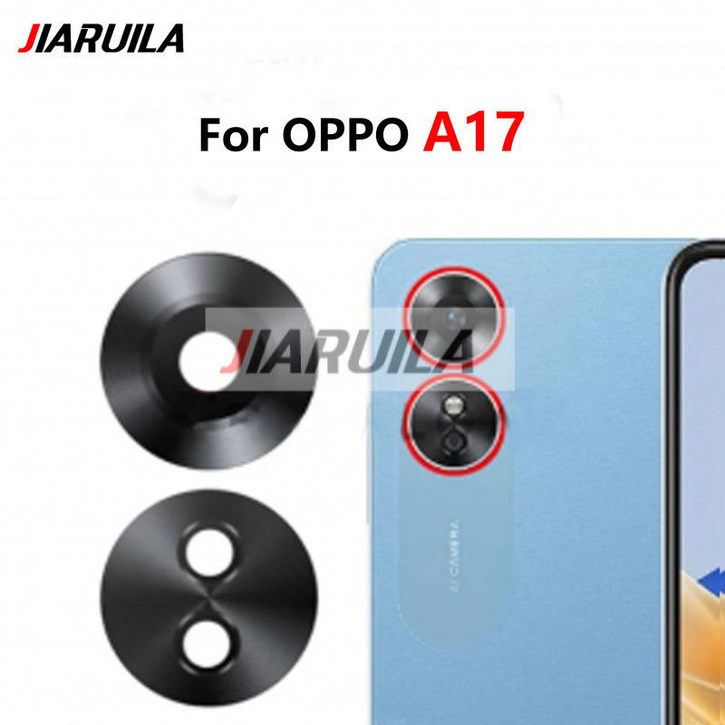 เลนส์กล้องกระจกด้านหลังด้านหลังฝาครอบเปลี่ยนสําหรับ OPPO A17 CPH2477