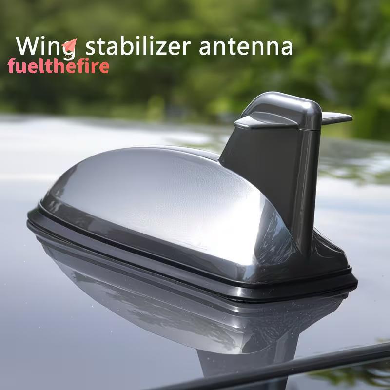 [Feel] Vehicle Shark Fin Roof Antenna Universal Car Radio Signal Gain Perfect Replacement Weatherproof Design [ใหม่]