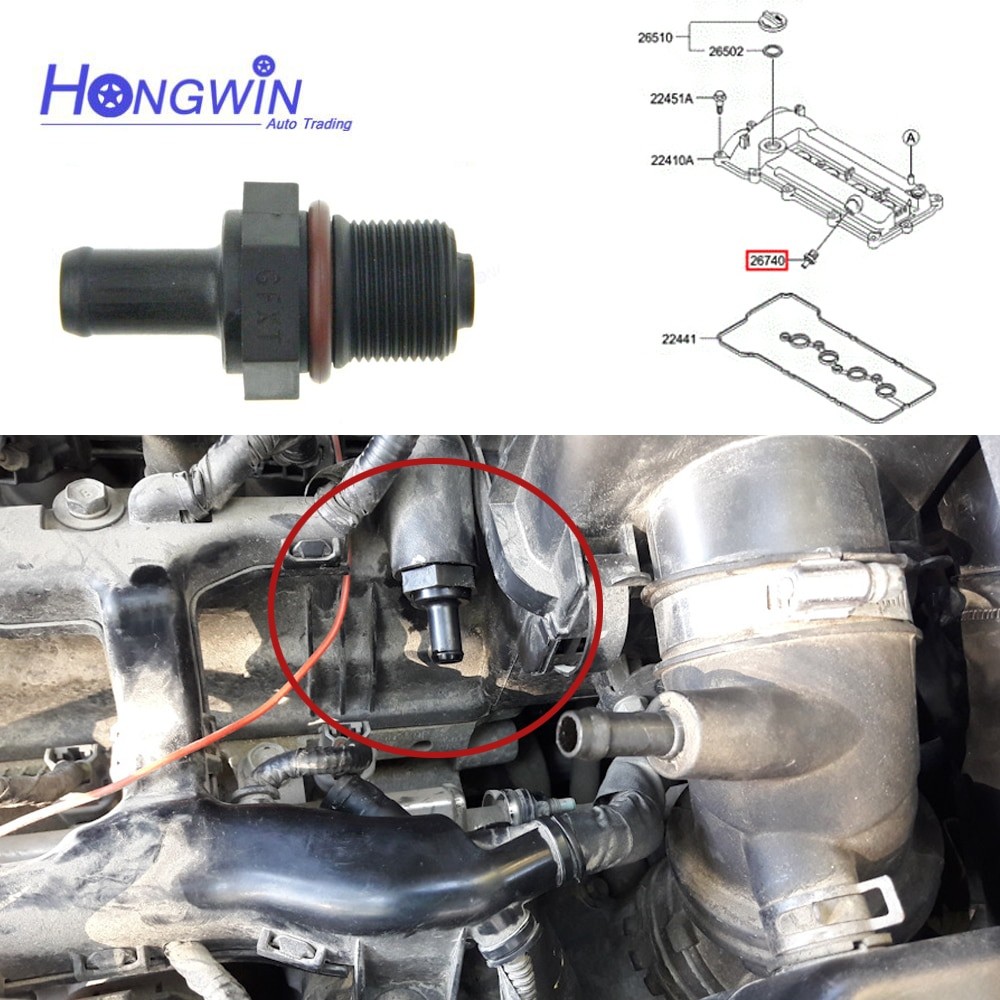 วาล์ว พีซีวี ระบายอากาศข้อเหวี่ยงใหม่ 2674004000 สําหรับยุโรป KIA Picanto 11-20 1.2 Hyundai I10 2010