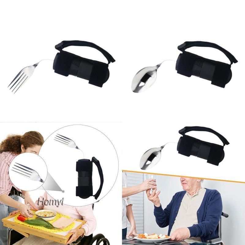 [Homyl] Adaptive Utensils Bendable Tableware Easy Grip Handle Ergonomic Cutlery Non Slip Handle Eati