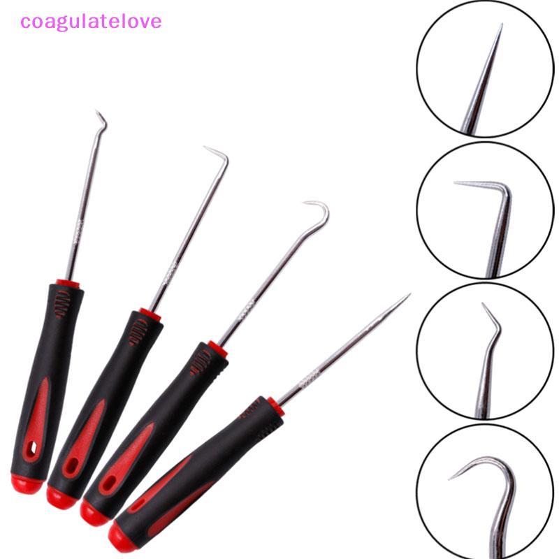 Coagulatelove 4 ชิ้นรถซีลน้ํามันไขควงชุดรถซีลน้ํามันอัตโนมัติ O-แหวนซีลปะเก็น Pi Puller Remover Pi ตะขอเครื่องมือเครื่องมือเครื่องมือซ่อมรถยนต์ [HOT]
