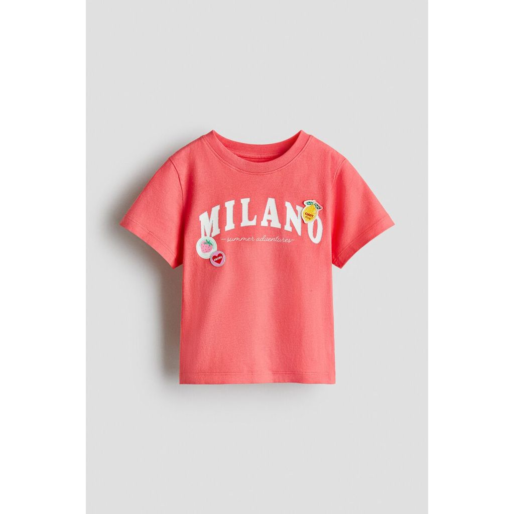 H&M(เอชแอนด์เอ็ม) เสื้อยืดดีเทลลายโมทีฟ เด็กผู้หญิง 1302424_8 ราคา ถูกที่สุด ดีลบีเคเค แกลเลอรีภาพที่ 6