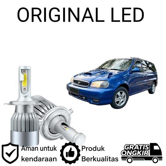 AM 2 ชิ้น H4 COB 36 วัตต์ LED ไฟหน้าสําหรับ Kia Carnival 1999 2005