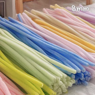 【8mm】ลวดกำมะหยี่ DIY 100 ชิ้น ข้นและหนาขึ้น ดอกไม้ลวดกํามะหยี่ แพคเกจวัสดุช่อดอกไม้ทำมือ ช่อดอกไม้ลวดกํามะหยี่